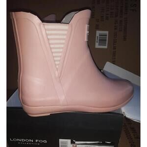 London Fog Piccadilly Rain Boots, Women's Size 7M, Pale Pink MSRP $50, shelf62b